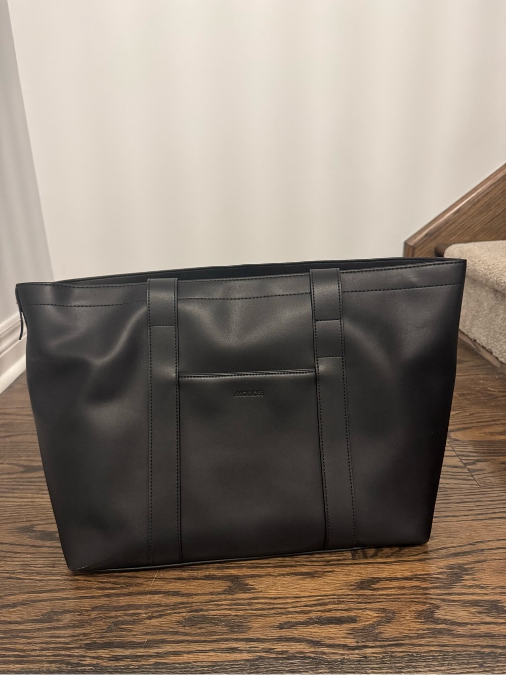 Vegan Leather Tote Bag - Black (Monos)